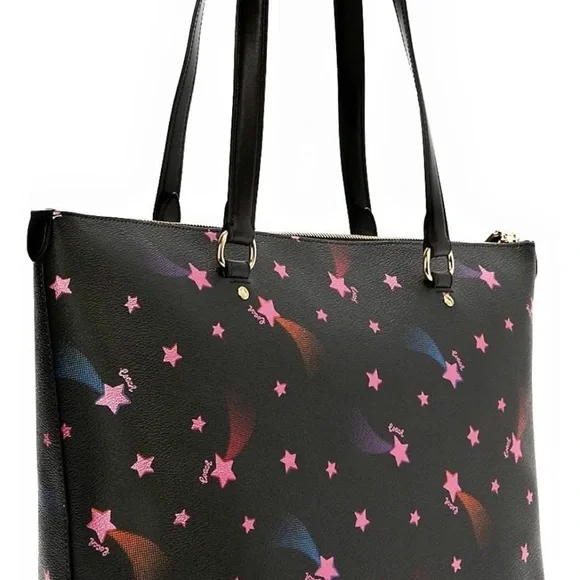 Coach Gallery Tote Bag with Disco Star Print - Picture 2 of 16